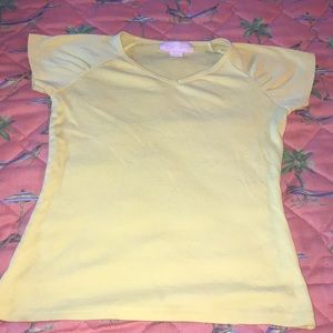 Plain yellow tee shirt